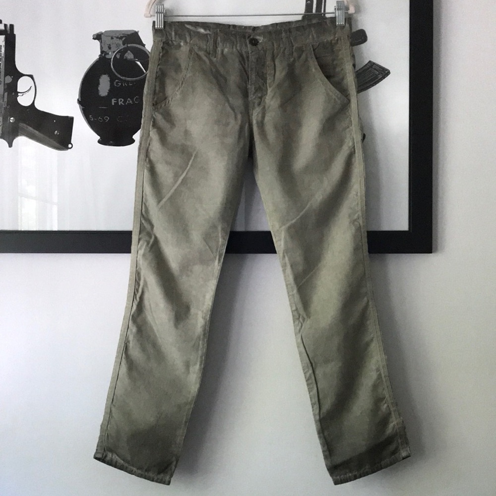 NSF oil stained slouchy straight pants 25